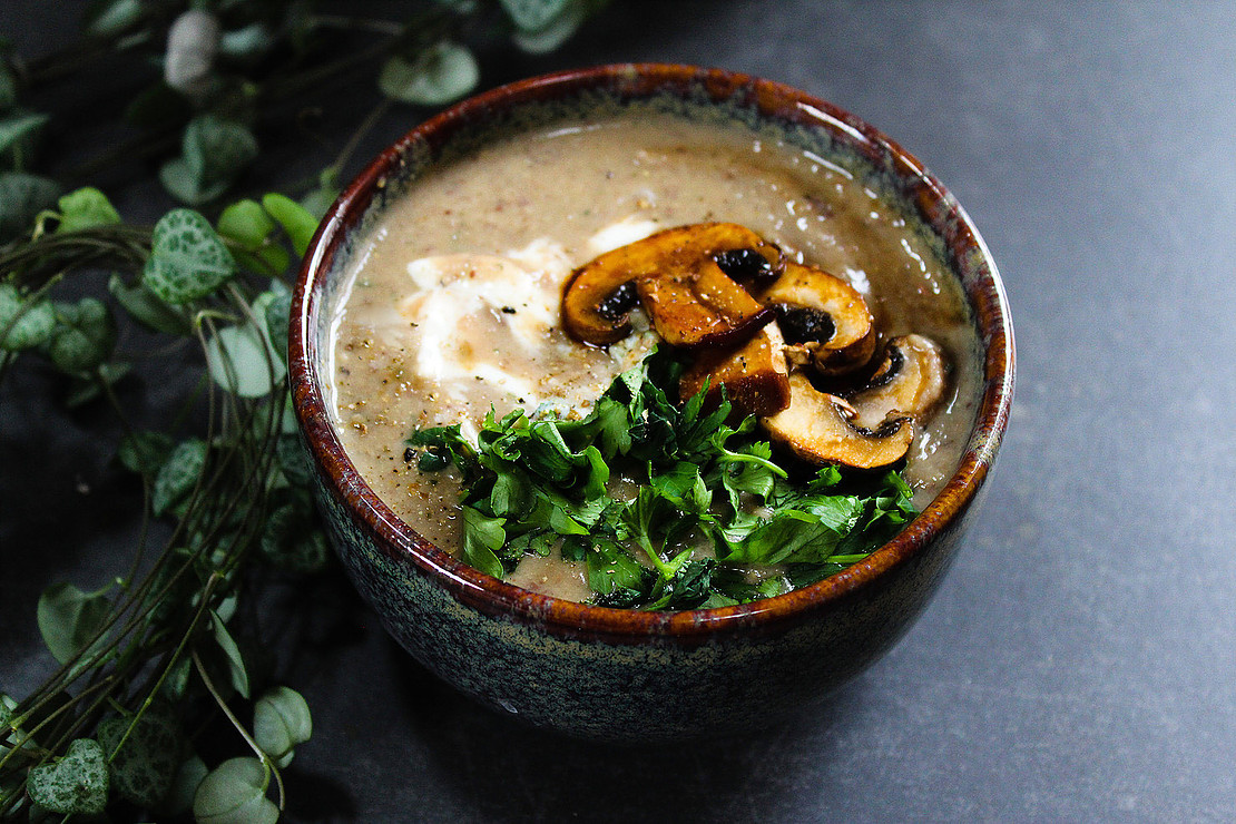 Creamy Mushroom Soup Vegetarian Recipes EcoMogul Magazine 2